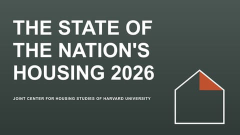 Capa do relatório The State of the Nation's Housing 2026, do Joint Center for Housing Studies da Universidade de Harvard, junho de 2026.